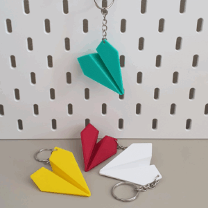 Avião de papel - Chaveiro de Origami