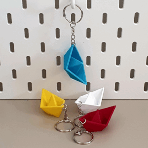 Barco de papel - Chaveiro Origami