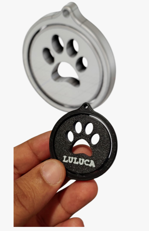 Chaveiro Giratório com Nome do Pet