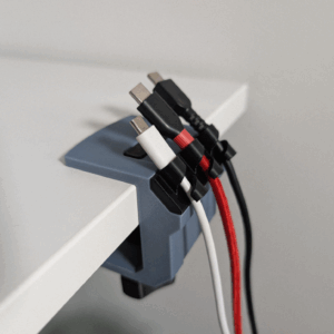 Suporte de cabos com braçadeira para mesa