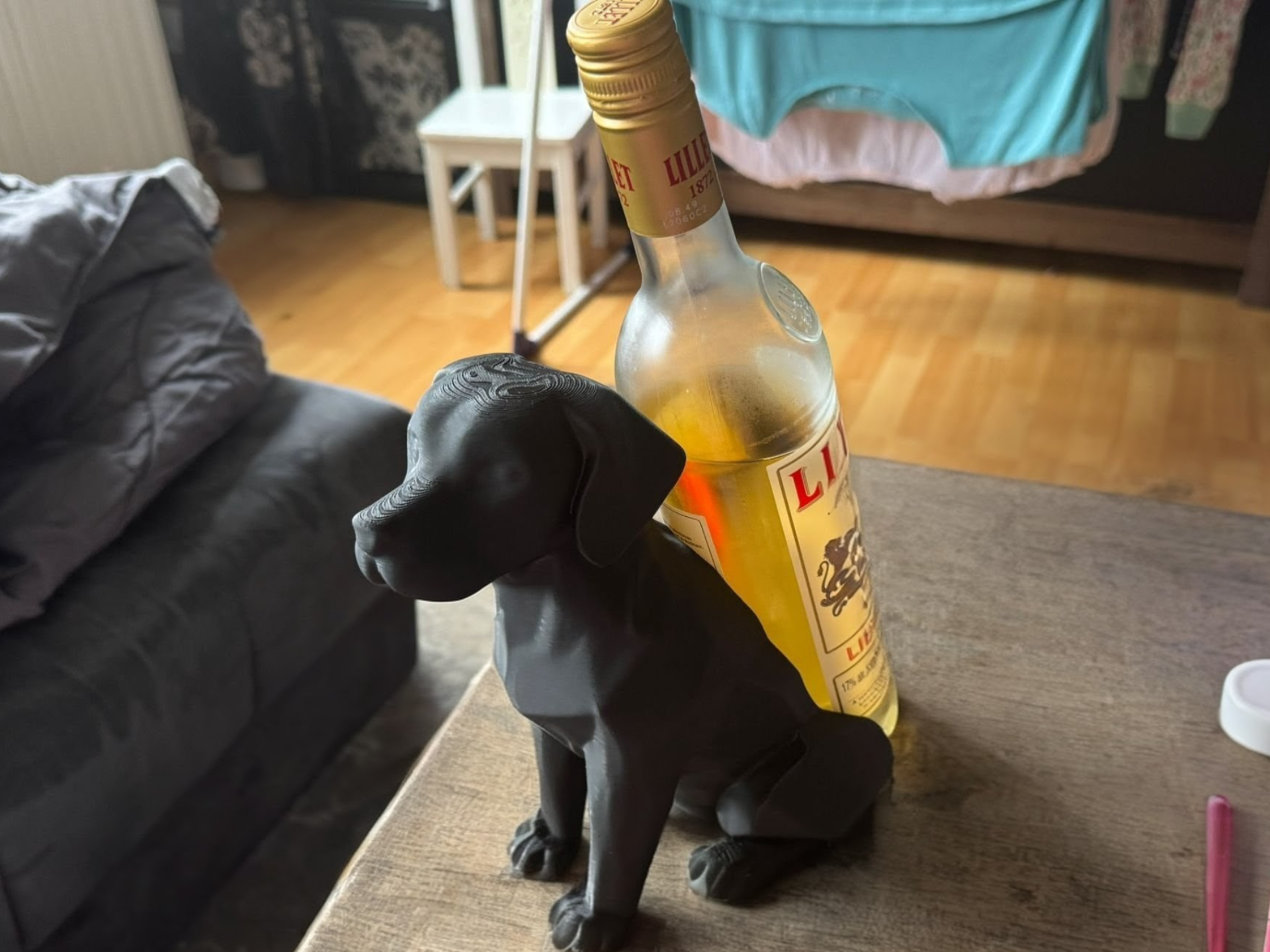 Suporte de garrafa de vinho - Cão Labrador